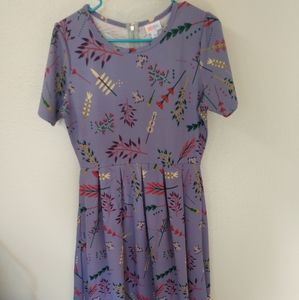 LulaRoe Purple and Floral dress